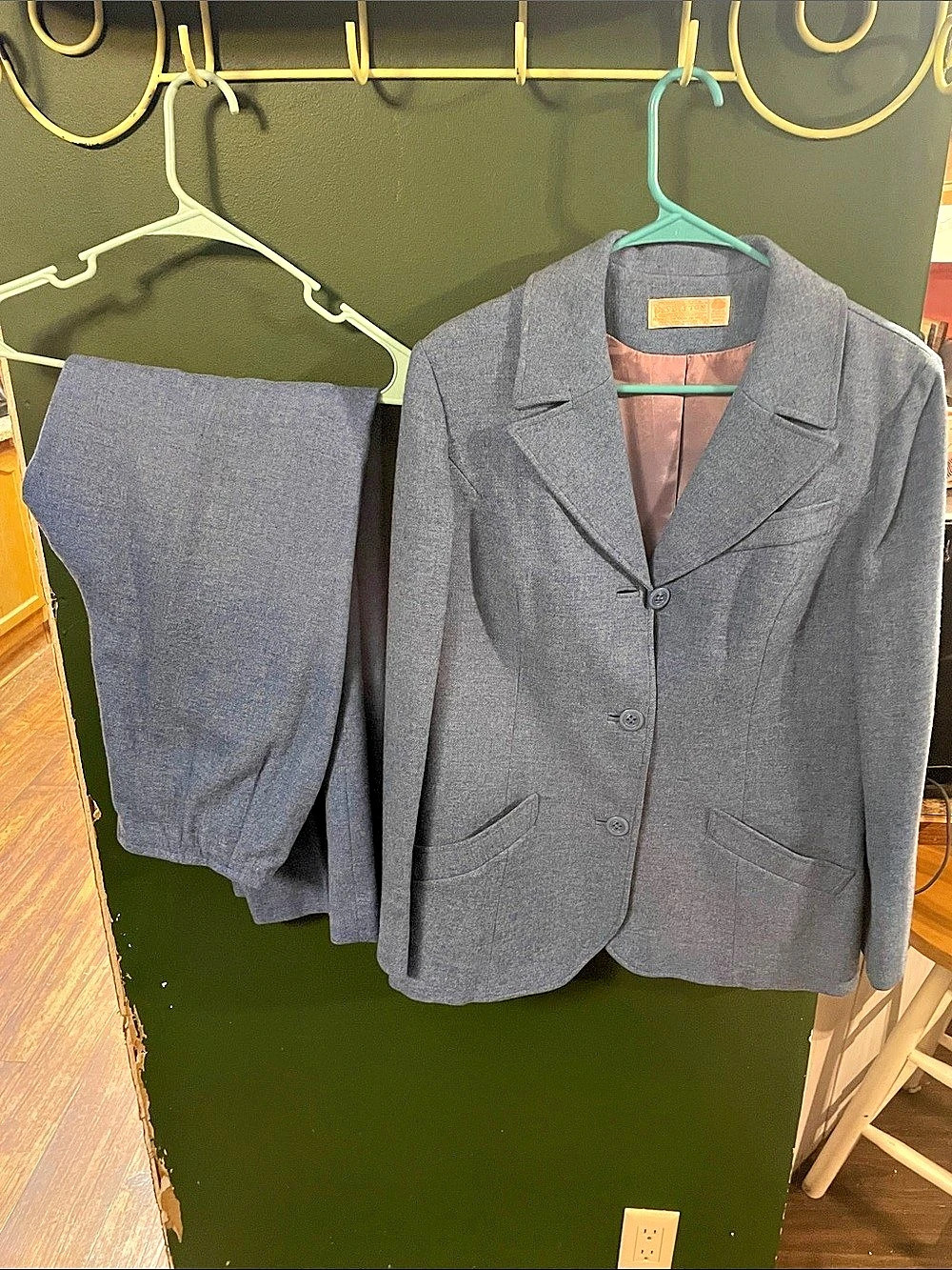 Vintage Pendleton Women’s Blazer&Pants 100% Virgin Wool Sky Blue USA Made Sz 16
